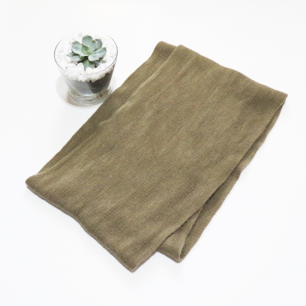 Light Brown Knitted Infinity Scarf